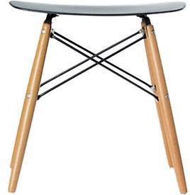 Paperflow Hocker Skoll in Schwarz und Weiß mit Polypropylen-Sitzschale und Buchenholz-Gestell, B: 47 cm, T: 35 cm, H: 48 cm - Bild 1