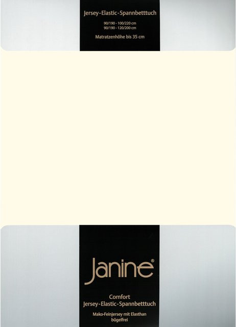 Janine Spannbetttuch Elastic Jersey aus Baumwolle, Weiß - Bild 1