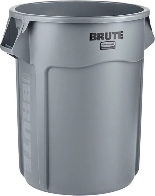 Rubbermaid Brute Runde Mehrzwecktonne mit Belüftungskanälen, Grau, Kunststoff, H: 83,3 cm, Ø: 67 cm - Bild 1