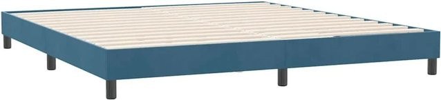 vidaXL Bettgestell aus Samt in Dunkelblau ohne Matratze B/T/H: 180 x 200 x 183 cm - Bild 1