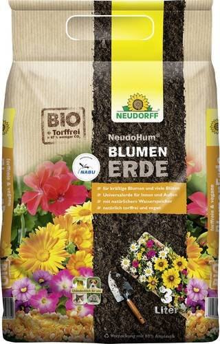 Neudorff NeudoHum torffreie Blumenerde mit Rindenhumus und Kokosfaser, 1 l - Bild 1