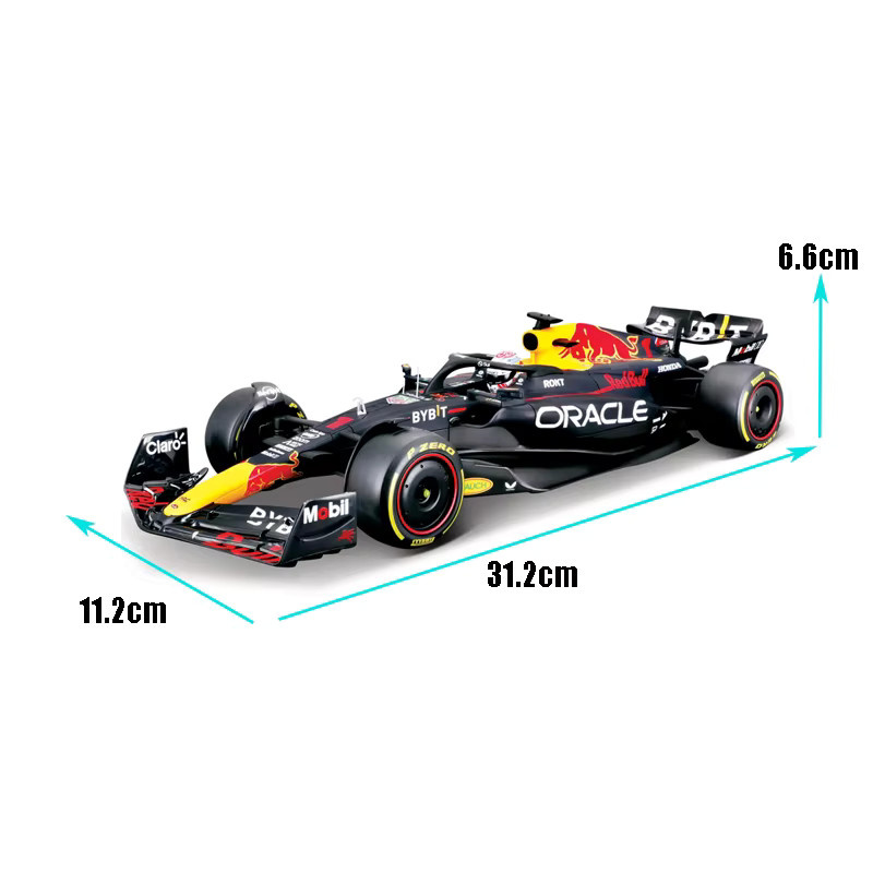 Bburago Formula Racing Red Bull RB19 F1 Automodell 1/18 Legierungsmodellspielzeug - Bild 3