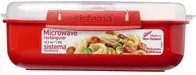 sistema Microwave™ Mikrowellengeschirr Box aus Kunststoff, rot/transparent, 1,25 l - Bild 1