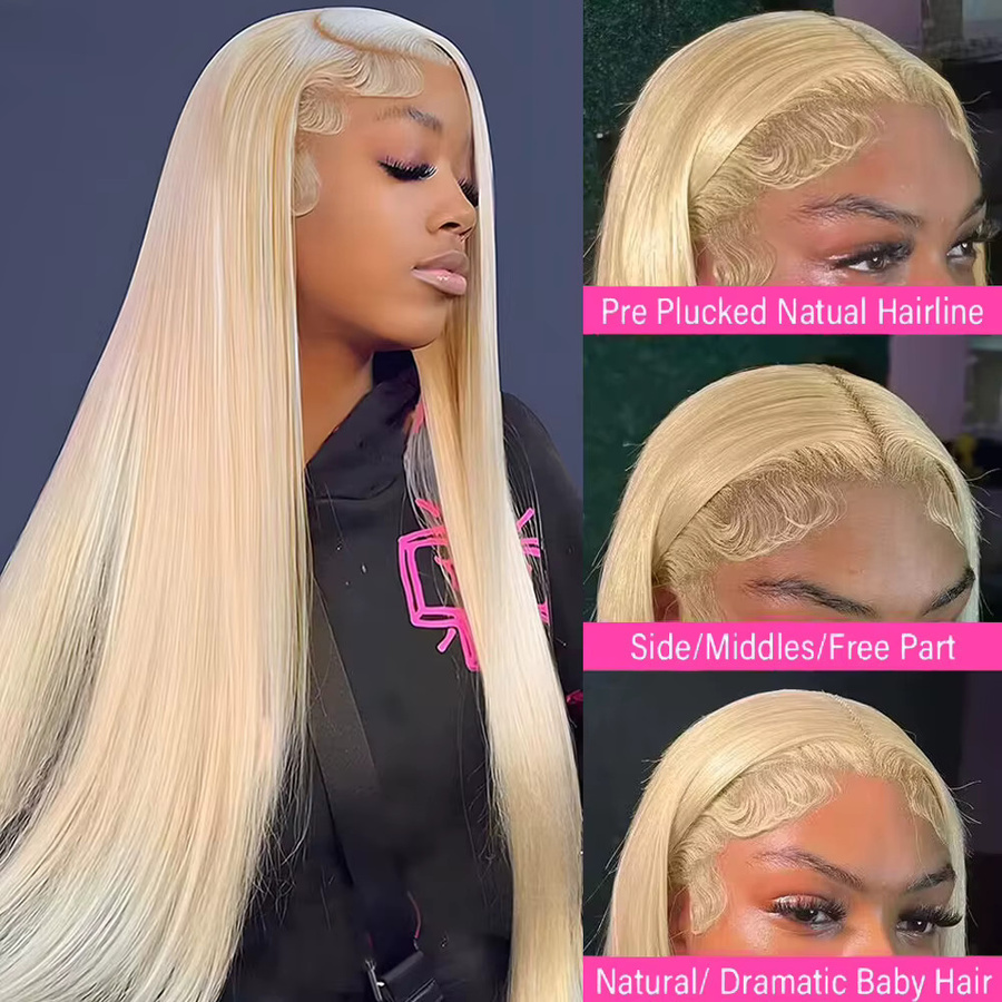 Abijale Echthaarperücke Blonde Glatte, 200er Dichte, HD Lace-Front, Damen - Bild 3