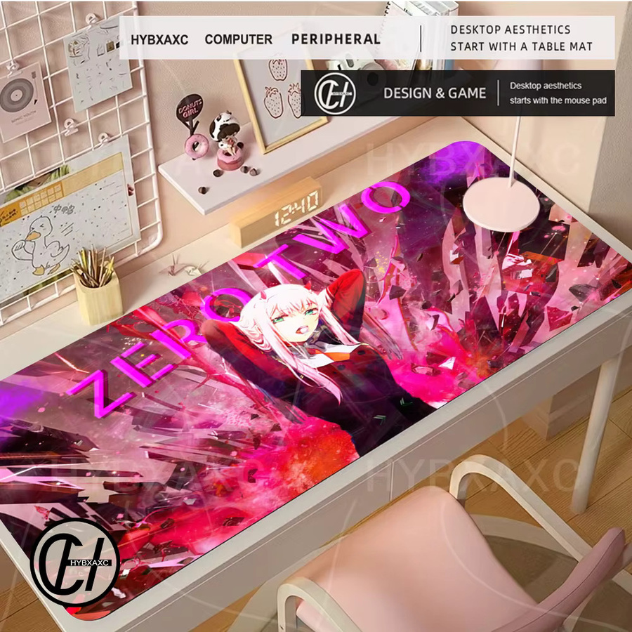HYBXAXC Gaming Mauspad Anime Zero Two in Schwarz für PC und Laptop - Bild 3
