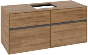 V&B Waschtischunterschrank Collaro in Kansas Oak mit mittigem Waschtisch, B/H/T: 120 x 54,8 x 50 cm - Bild 1