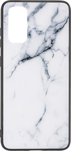 Samsung Galaxy S20 Glas Back Cover MARBLE Handyhülle in Weiß - Bild 1