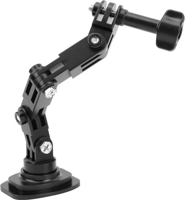 RUIGPRO Motorrad Helmhalterung Set aus Aluminium mit 360 Grad Drehung und Action Kamera Halterung für GoPro, Schwarz - Bild 1