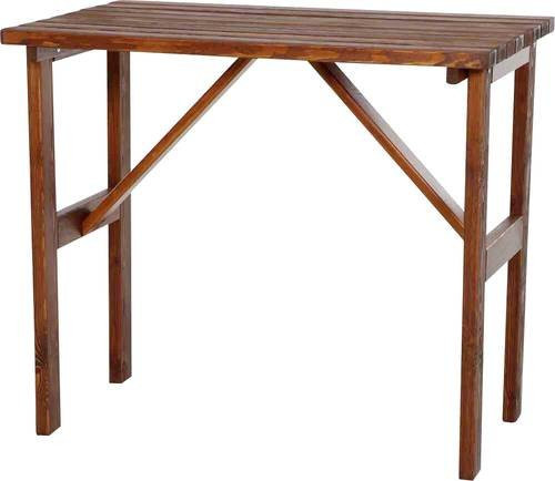FUNSTAR M15106 Gartentisch aus Kiefernholz in Braun, rustikaler Holztisch, B/T/H: 125 x 79 x 108 cm - Bild 1