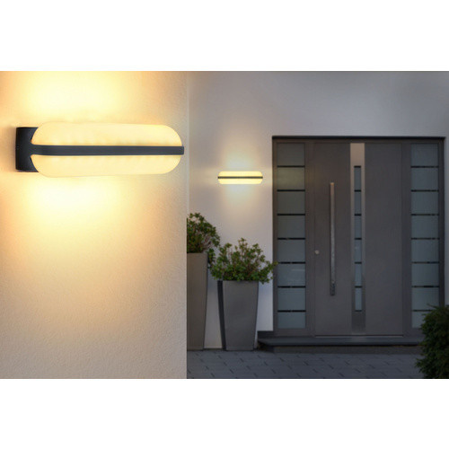 GLOBO LIGHTING Außenleuchte HONNA Wandleuchte aus Aluminiumdruckguss in Grau mit 20 W LED und inklusive Leuchtmittel - Bild 2