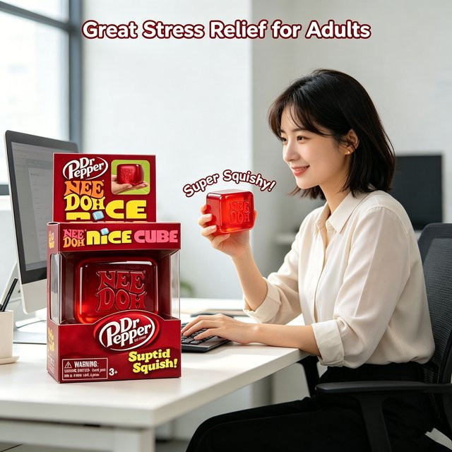 NeeDOH Modell Weiches Squishy Spielzeug, Würfel, Sensorischer Stressabbau-Fidget-Tool - Bild 1