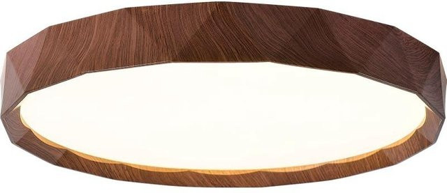 Novo Light Moderne Kreisförmige LED-Deckenleuchte mit Walnussholzmaserung in Braun, Durchmesser: 40 cm - Bild 1
