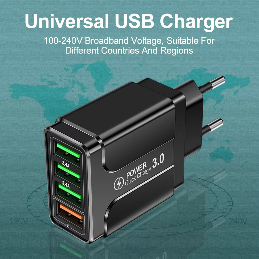 WALKESEN 20W Multi-Port USB-Ladegerät in Schwarz für iPhone, Samsung Galaxy und Xiaomi - Bild 5