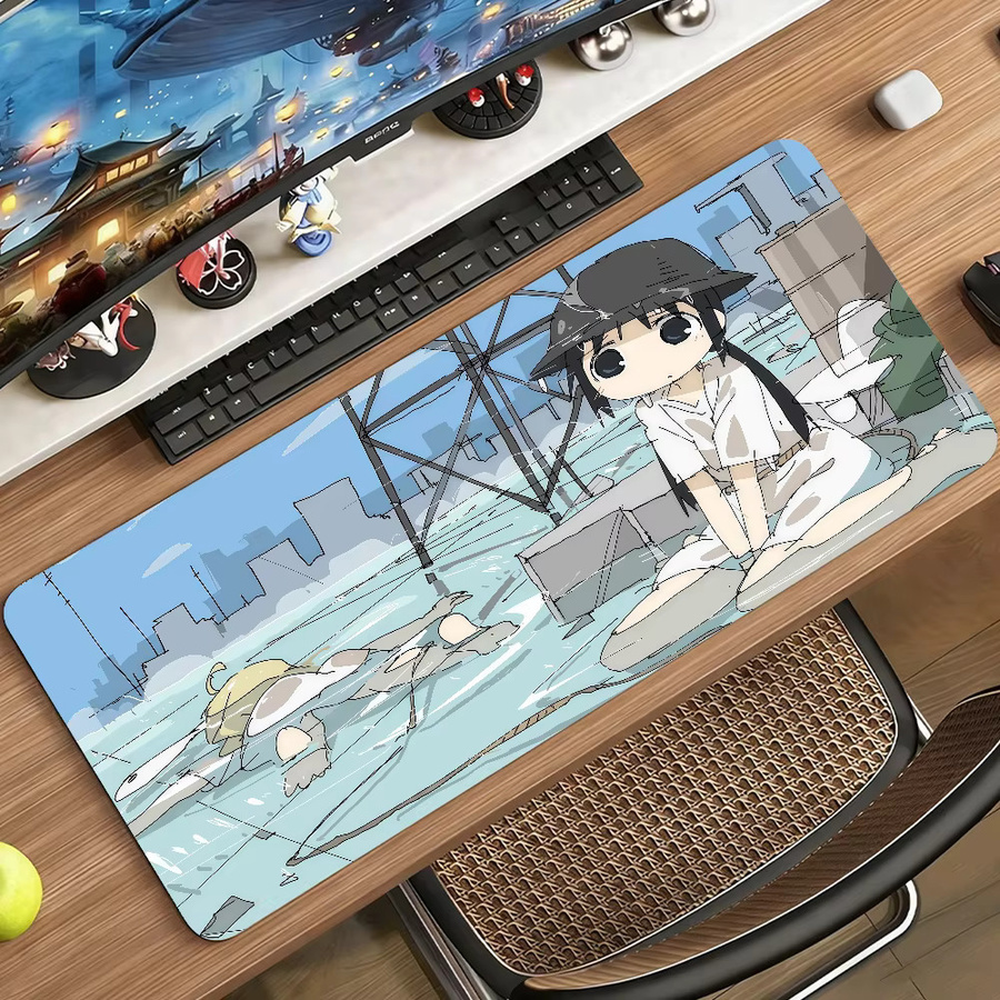 Anime G-Girls Last T-Tour XXL Gaming Mauspad in Multicolour, rutschfeste Schreibtischunterlage aus Gummi für PC und Laptop - Bild 3
