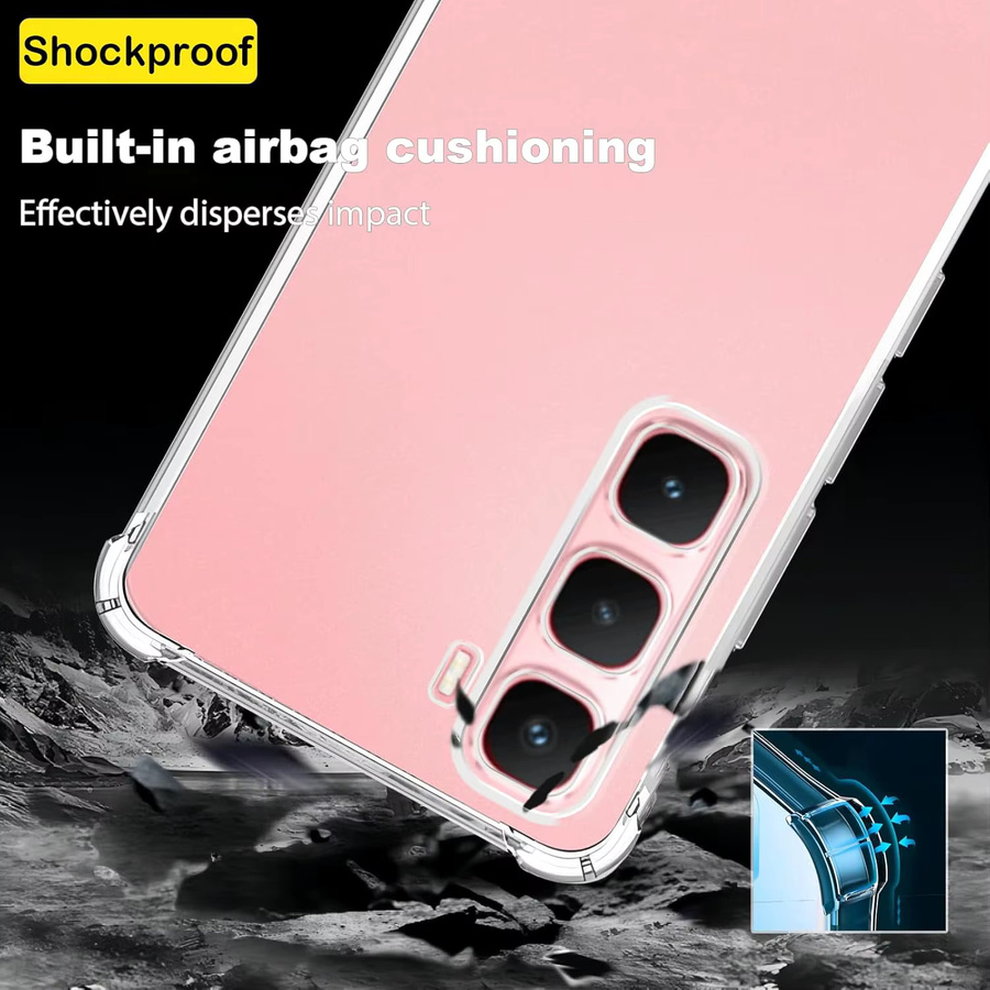 Transparente TPU Stoßfeste Schutzhülle für Infinix Hot 60 50 40 Pro 60i 60 Pro+ in Klar - Bild 2