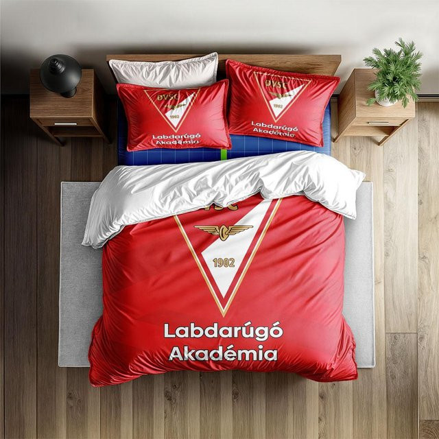 Vålerenga Fußball Bettwäsche-Set mit Bezug und Kissenbezug in Rot, Material Mikrofaser Polyester, B/H: 135 x 200 cm - Bild 1