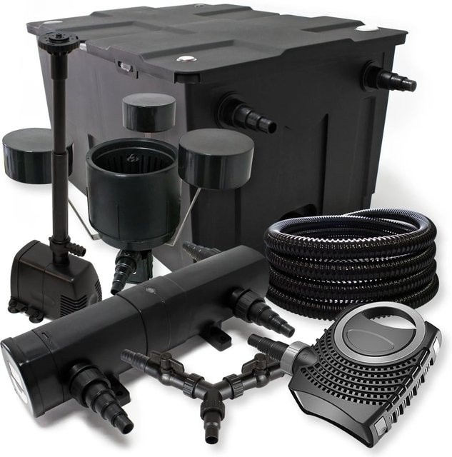 Sunsun Teichfilter Set mit Neo10000 Pumpe, UVC, Skimmer und Schlauch, Schwarz - Bild 1