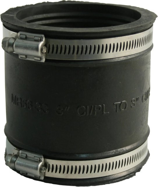 Marley HT-Rohrverbinder-Kupplung aus thermoplastischem Elastomer in Schwarz DN 75-89 - Bild 1