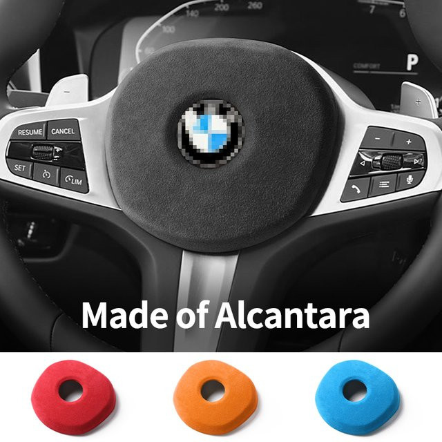 Alcantara Stil Lenkrad Panel Abdeckung für BMW G-Chassis in Schwarz Anti-Scratch Tuning Zubehör - Bild 1