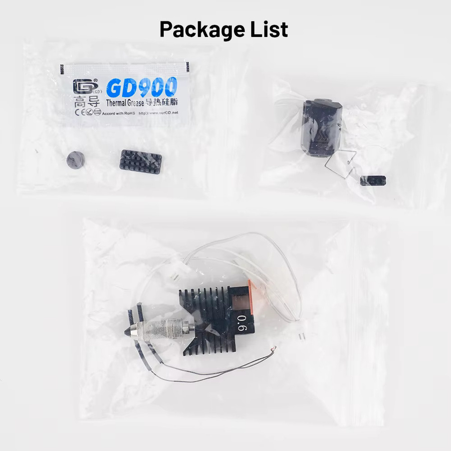 Snapmaker U1 Keramik-Hotend-Kit 24V 48W mit gehärteter Stahldüse für FDM 3D-Drucker in Schwarz - Bild 4