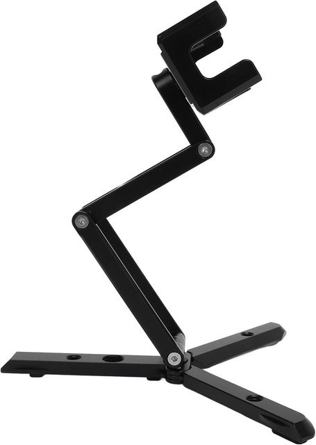 Igeteck Multifunktionaler faltbarer Handyhalter aus Aluminiumlegierung mit ausziehbarem Stativ in Schwarz - Bild 1