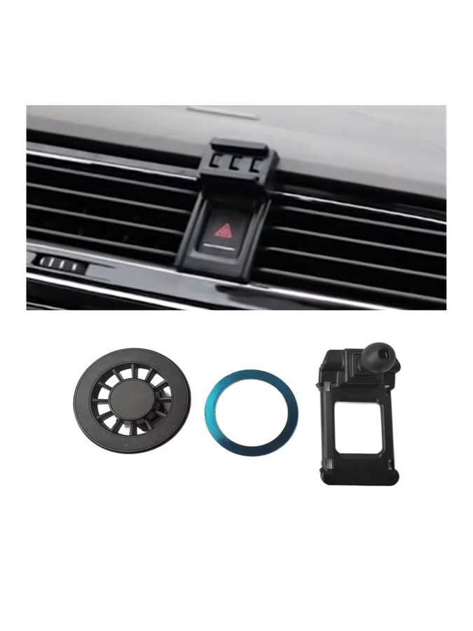 Magnetische Smartphone-Halterung aus ABS-Kunststoff für Volkswagen VW Tiguan MK2 (2017-2021) in Schwarz - Bild 3