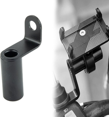 Universelle Smartphone Halterung aus Aluminium Legierung für Motorrad und Fahrrad zur Montage am Lenker oder Rückspiegel in Schwarz