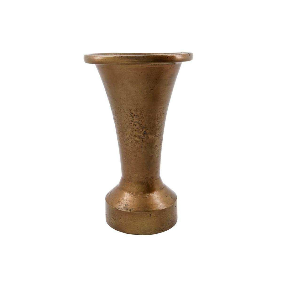House Doctor Vase Florist in Antik Bronze und Gold aus Aluminium, Höhe: 33 cm - Bild 1
