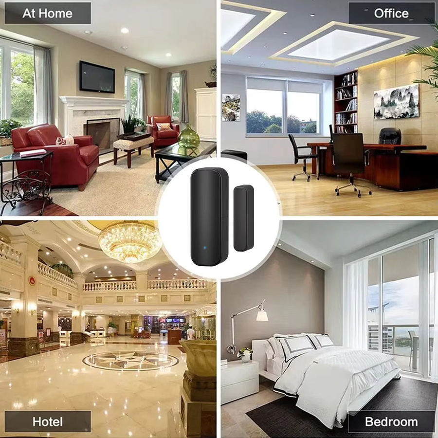 Tuya Smart Home Tür und Fenster Sensor WiFi/ZigBee Drahtloser Öffnungsdetektor in Schwarz mit App-Fernsteuerung und Alexa/Google Home Kompatibilität - Bild 6