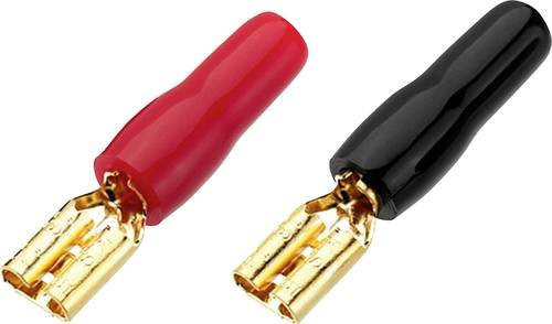 Monacor Flachstecker in Rot und Schwarz mit 4,8 mm Steckbreite, 20 Stück - Bild 1