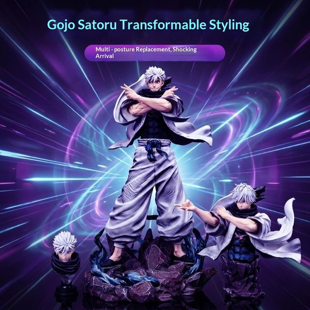 Bandai Jujutsu Kaisen Gojo Satoru Figur, Anime-Statue, 36cm, Kunststoff - Bild 1