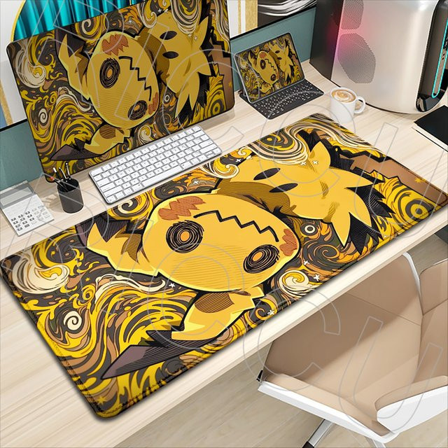 Potdemiel XXL Mauspad Pokemon Mimikyu in Multicolour als Schreibtischunterlage mit verstärktem Rand - Bild 1