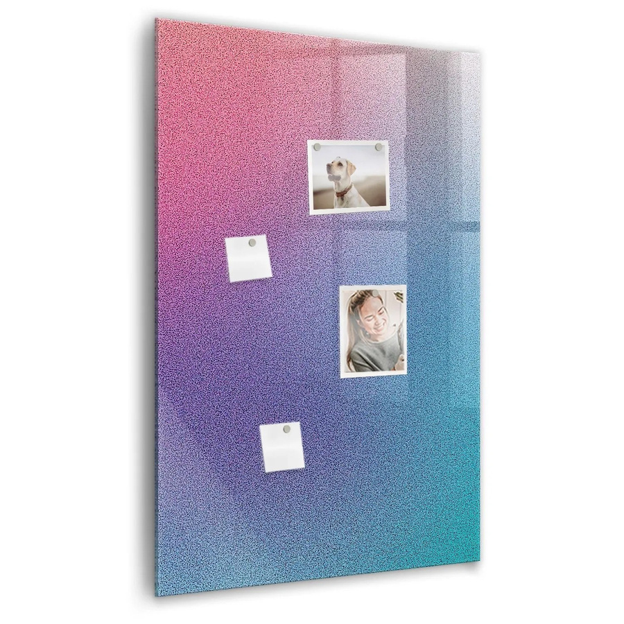 Tulup Glas Magnettafel Gradientenabstraktion in Weiß und Multicolour, B/H: 60 x 90 cm - Bild 2