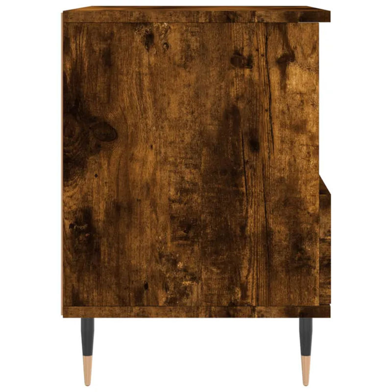 Vidaxl Nachttische 2er Set in Räuchereiche Braun im Industrial Design aus Holzwerkstoff und Metall, B/T/H: 40 x 35 x 50 cm - Bild 8
