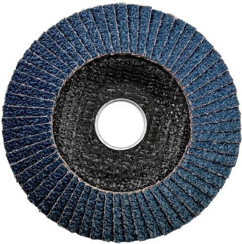 Metabo Lamellenschleifscheibe für Metall, Körnung 120, Bohrungs-Ø 22,23 mm, Blau, 10 Stück - Bild 1