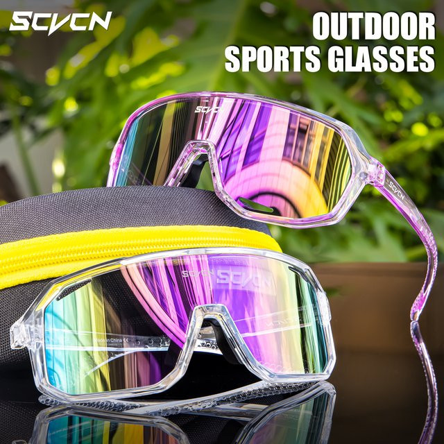 SCVCN Sportsonnenbrille, Unisex, Vollrand, Kunststoff - Bild 1
