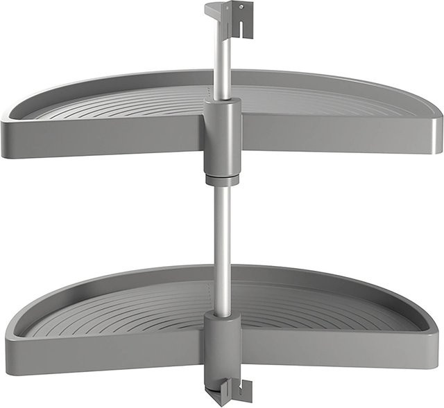 Emuca Lot Drehplatten Shelvo 1 und 2 für 900 mm Modul aus Kunststoff und Aluminium in Weiss - Bild 1
