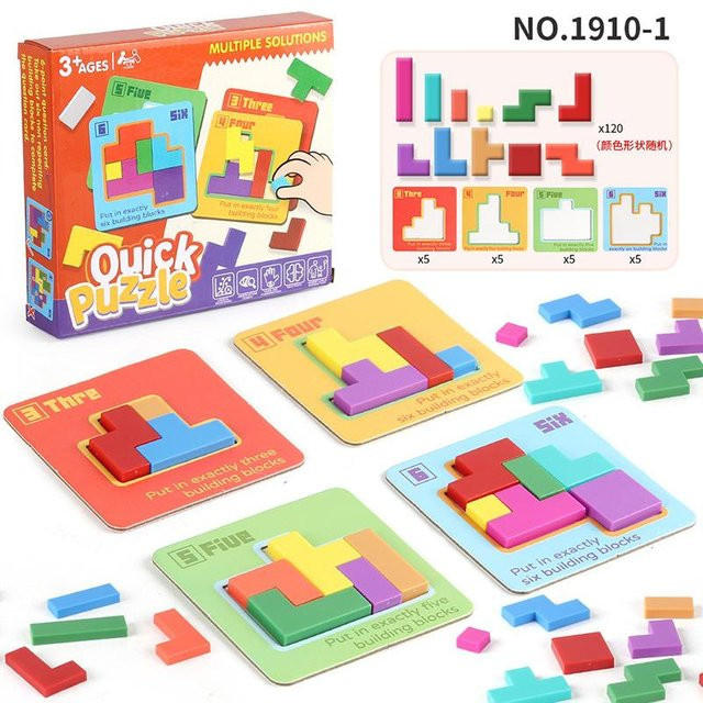 Happy Time Tetris Puzzle Baustein Punktespiel ab 3 Jahren - Bild 1