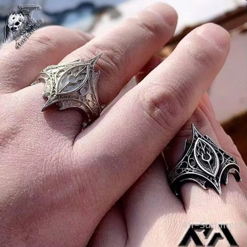 Offener Ring, Vintage, unregelmäßige Muster, Gothic Stil, Unisex - Bild 3