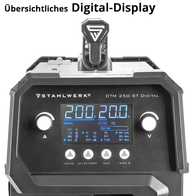 Stahlwerk CTM250 6-in-1 Laserschweißgerät mit 200 A, MIG, CO2, Plasma, MMA, Gaslos und WIG Funktionen - Bild 2