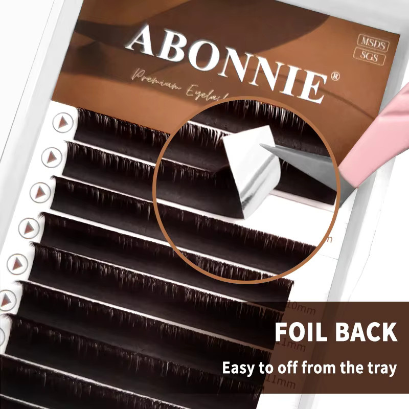 Abonnie Brown Easy Fan Wimpernverlängerungen, Dunkelbraun, Unisex - Bild 4