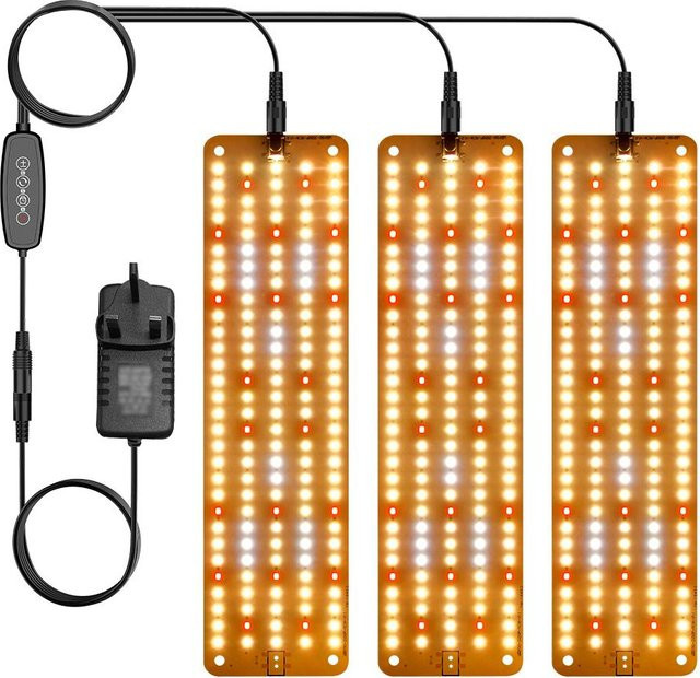 TOMTOP JMS LED Pflanzenwachstumslicht Panel mit Vollspektrum-Ergänzungslicht in Warmweiß für Zimmerpflanzen - Bild 1
