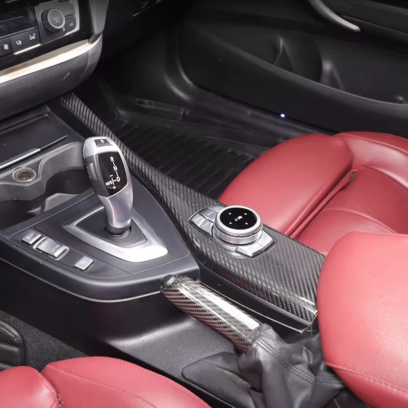 Metyoucar Carbon-Faser Mittelkonsole und Türgriff-Verkleidung für BMW 1er 2er Serie F20 F21 F22 F23 M2 F87 in Schwarz - Bild 2