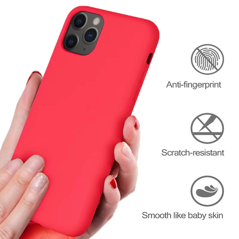 Stoßfeste Flüssigsilikonhülle für iPhone in Schwarz - Bild 5