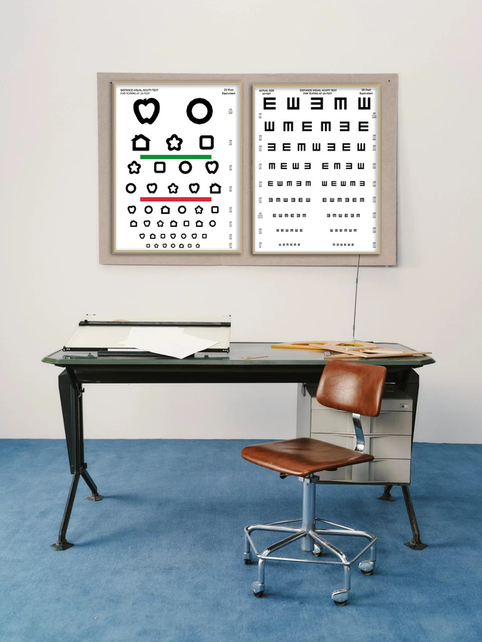 Potdemiel Sehtest-Diagnosekarte Poster als Leinwand-Wandkunst für Augenkliniken und Optometrie-Räume, Mehrfarbig - Bild 2