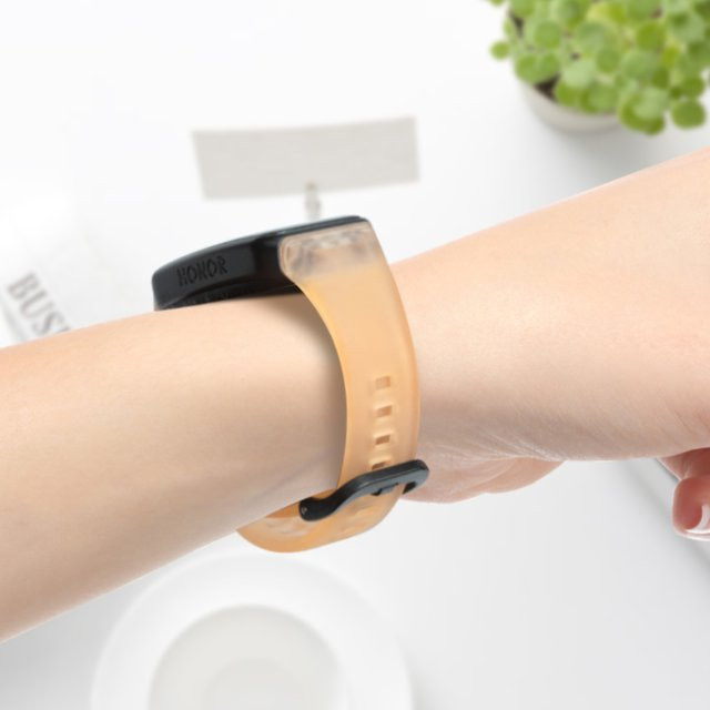 Huawei Uhrenarmband Silikon, beige, Huawei Band 8/9/10 NFC - Bild 1