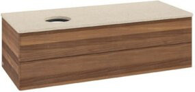 V&B Waschtischunterschrank Antao ohne Frontstruktur in Walnut, B/T/H: 120 x 50 x 50 cm - Bild 1