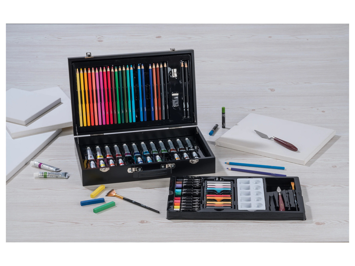 CRELANDO Malkoffer 81-teilig in Multicolor mit FSC-zertifizierten Inhalten - Bild 2