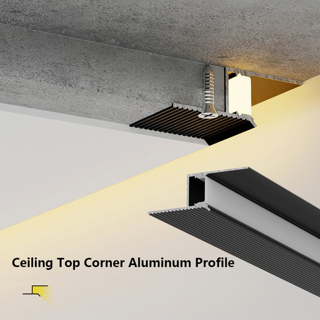 Khelse LED Aluminium Profil für die Decken- und Eckmontage mit PC Diffusor zur Einbau-Hintergrundbeleuchtung - Bild 1