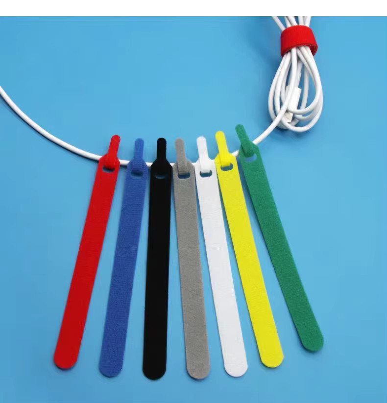 Lösbare Klettverschluss-Kabelbinder aus Nylon in Schwarz und Multicolour zur Kabelorganisation - Bild 2